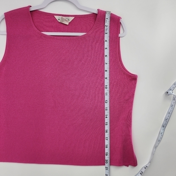 Exclusively Misook Tank Top Layering Pink Large - Picture 7 of 7